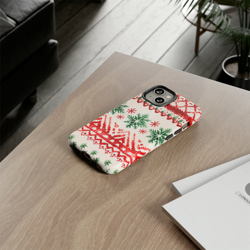 Watercolor Study of Christmas Patterns - Impact Resistant Phone Case